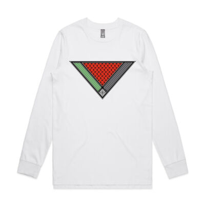Watermelon Kufiya - Unisex Deluxe Double-sided Long-sleeve Top (Same Day Dispatch!) Thumbnail