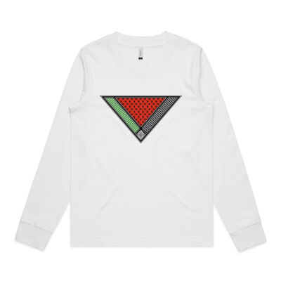 Watermelon Kufiya – Fem Fit Deluxe Double-sided Long-sleeve Top Thumbnail