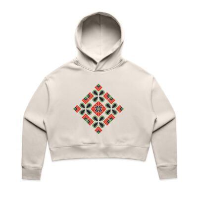 Seeds and Tatreez – Deluxe Double-sided Relaxed Fem Fit Crop Hood Thumbnail